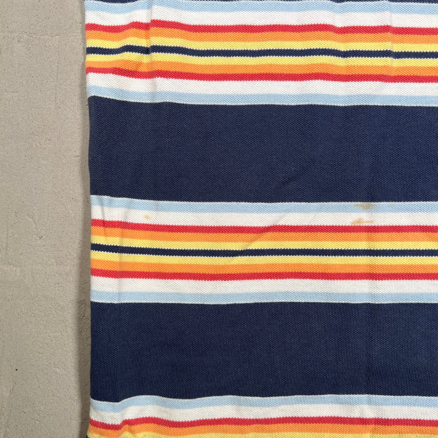 Y2K Polo Ralph Lauren Primary Striped Short Sleeve Polo Size XXL USED v19352