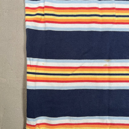 Y2K Polo Ralph Lauren Primary Striped Short Sleeve Polo Size XXL USED v19352
