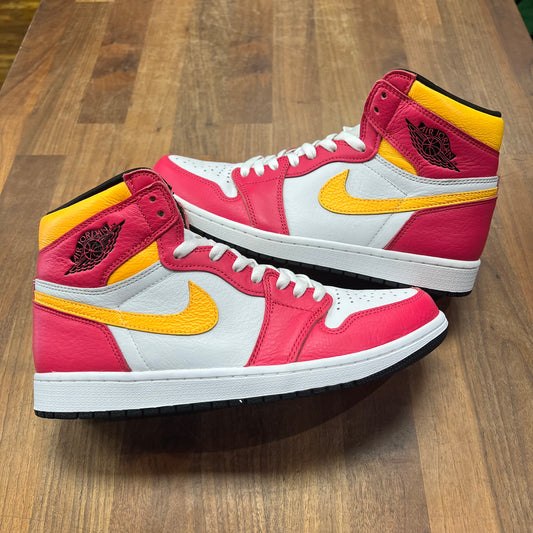 Jordan 1 High Light Fusion Red Size 10 USED s16720