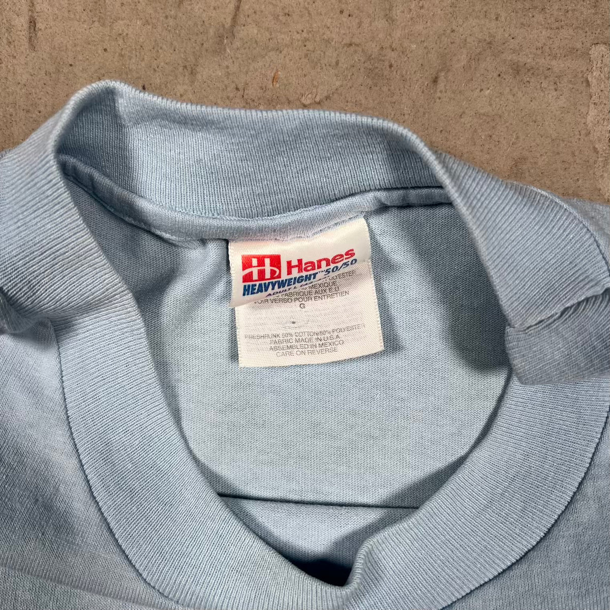 1990s "I Don't do Mornings" Light Blue Tee Size Large USED v20401
