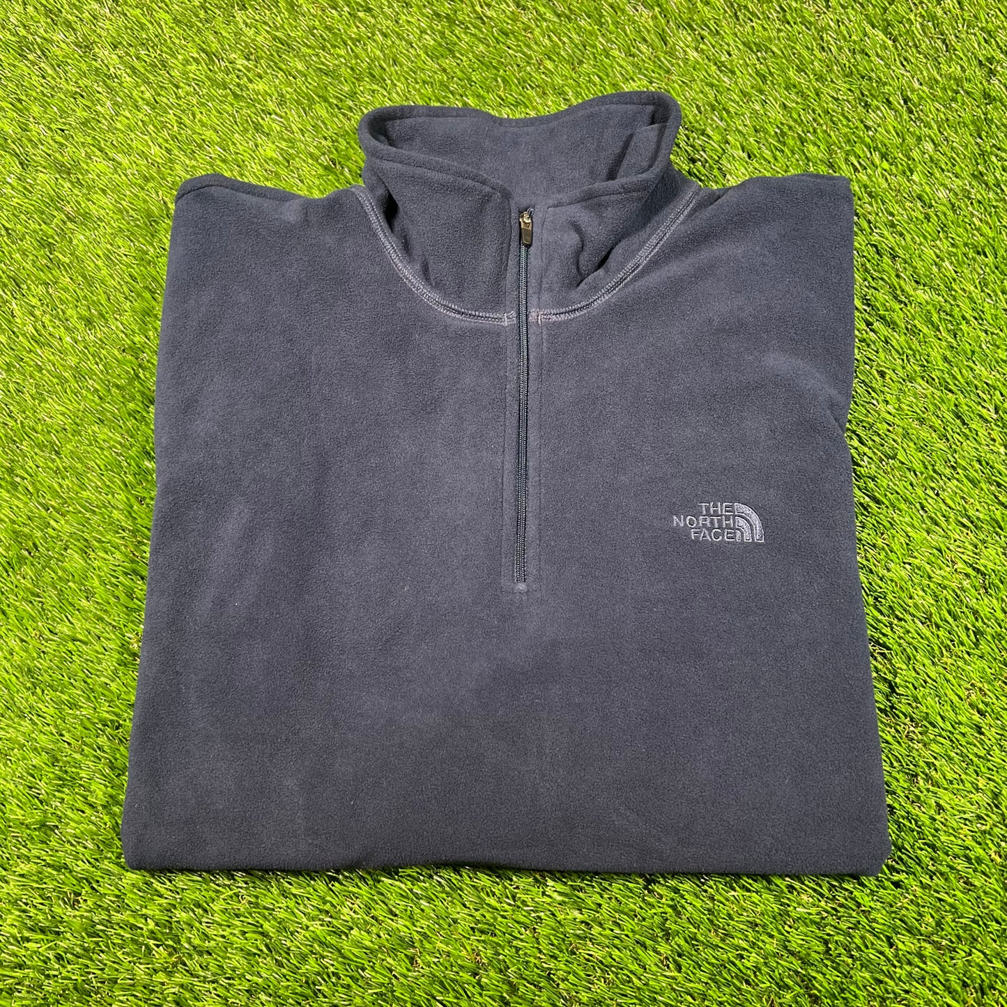 North Face Navy Blue Quarter-Zip FLeece SIze XL USED v17900