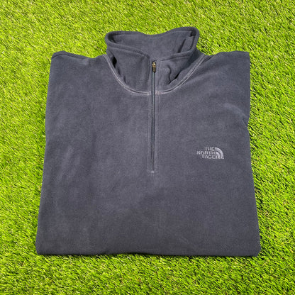 North Face Navy Blue Quarter-Zip FLeece SIze XL USED v17900