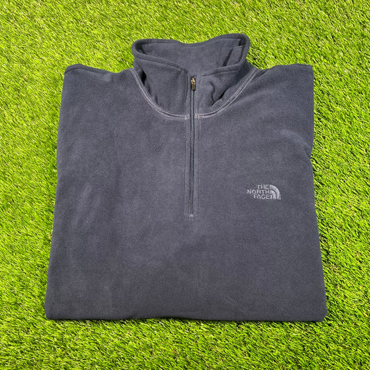 North Face Navy Blue Quarter-Zip FLeece SIze XL USED v17900