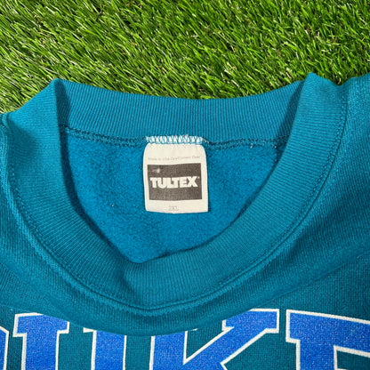 1990s Looney Tunes Duke Teal Crewneck SIze XXL USED v18787