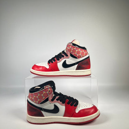 Jordan 1 High Spider-Man Across the Spider Verse (2023) Size 2Y USED s19351
