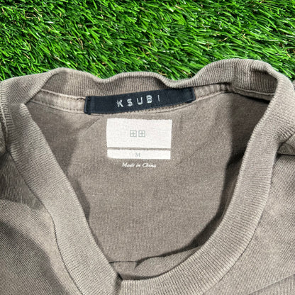 Ksubi Plain Grey Tee Size Medium USED x16499