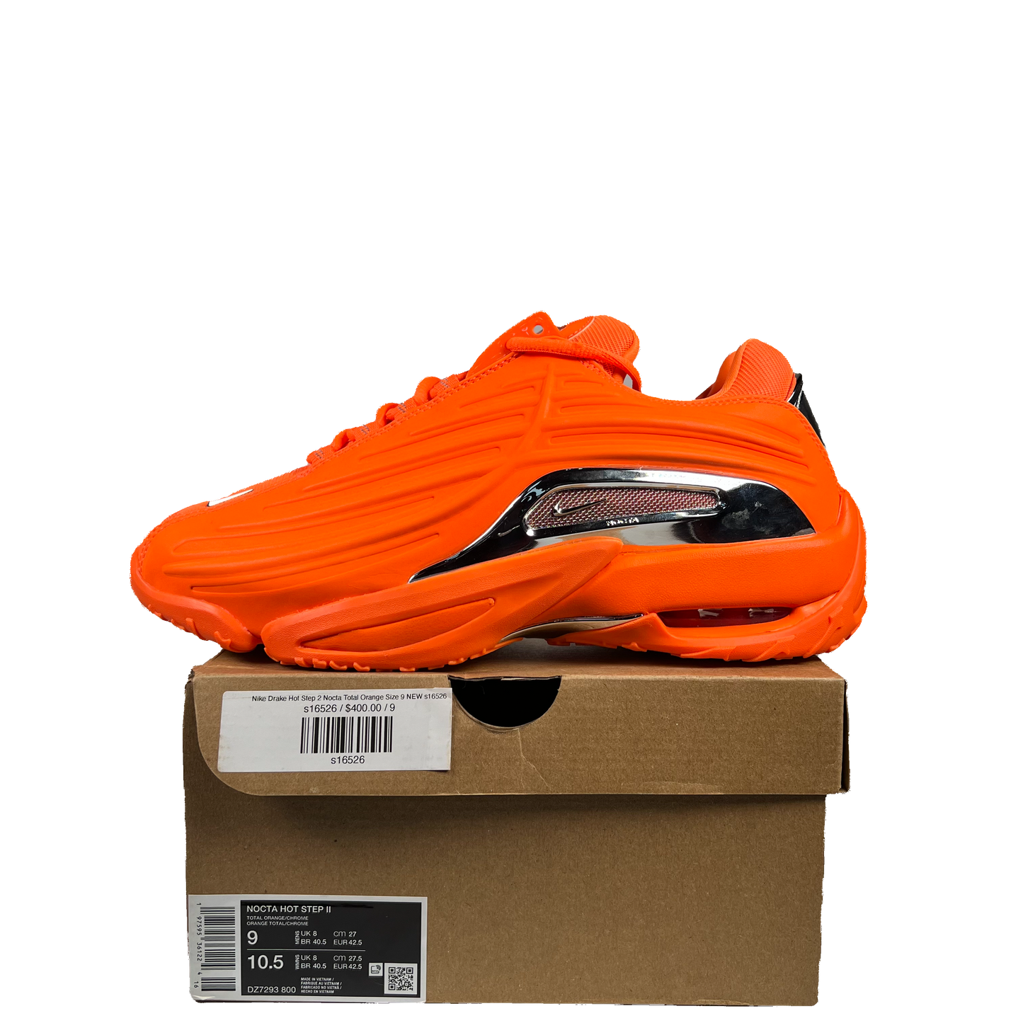 Nike Drake Hot Step 2 Nocta Total Orange Size 9 NEW s16526