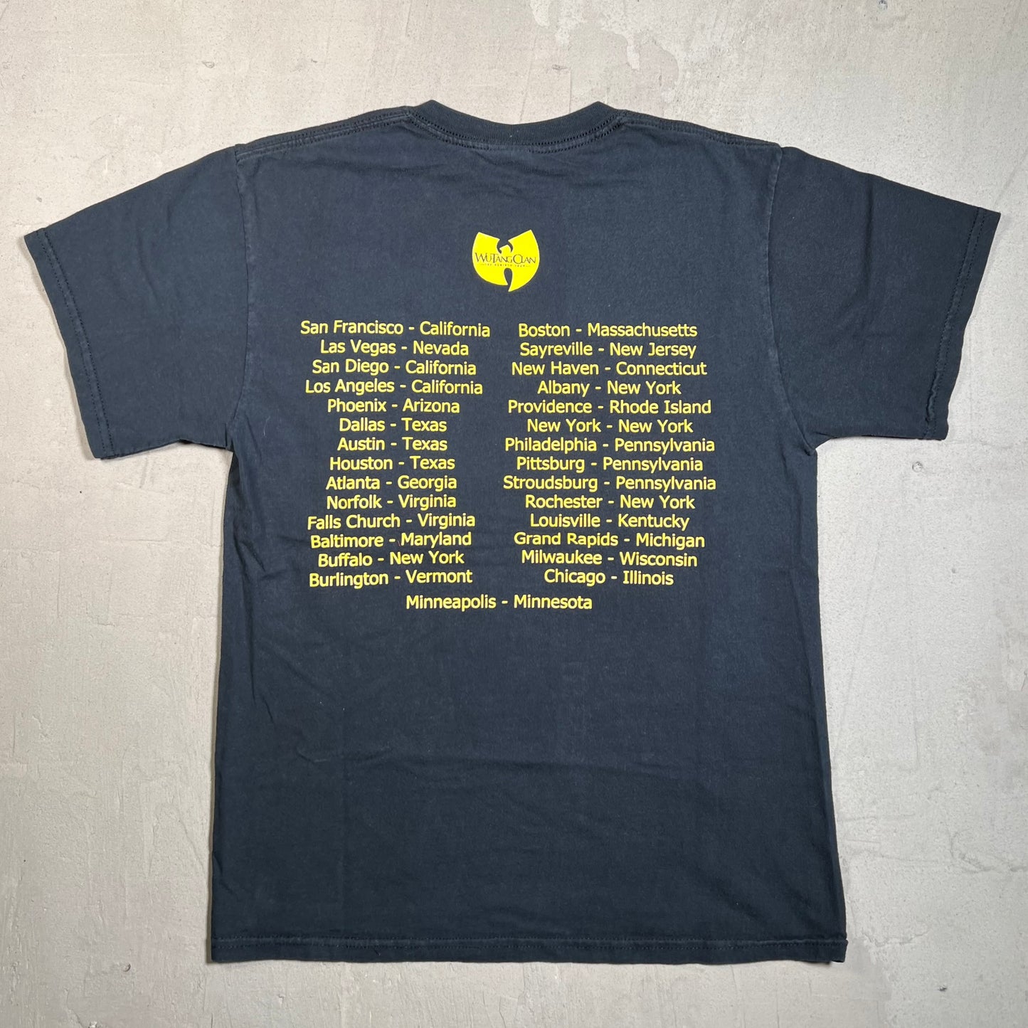 Wu Tang The Rebirth Tour Black Tee Size Medium USED v19585