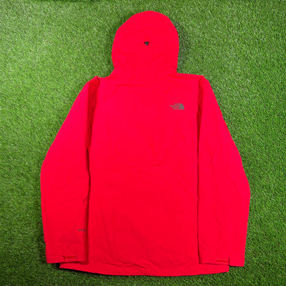 North Face Hyvent Red Light Weight Jacket Size Medium USED v17781