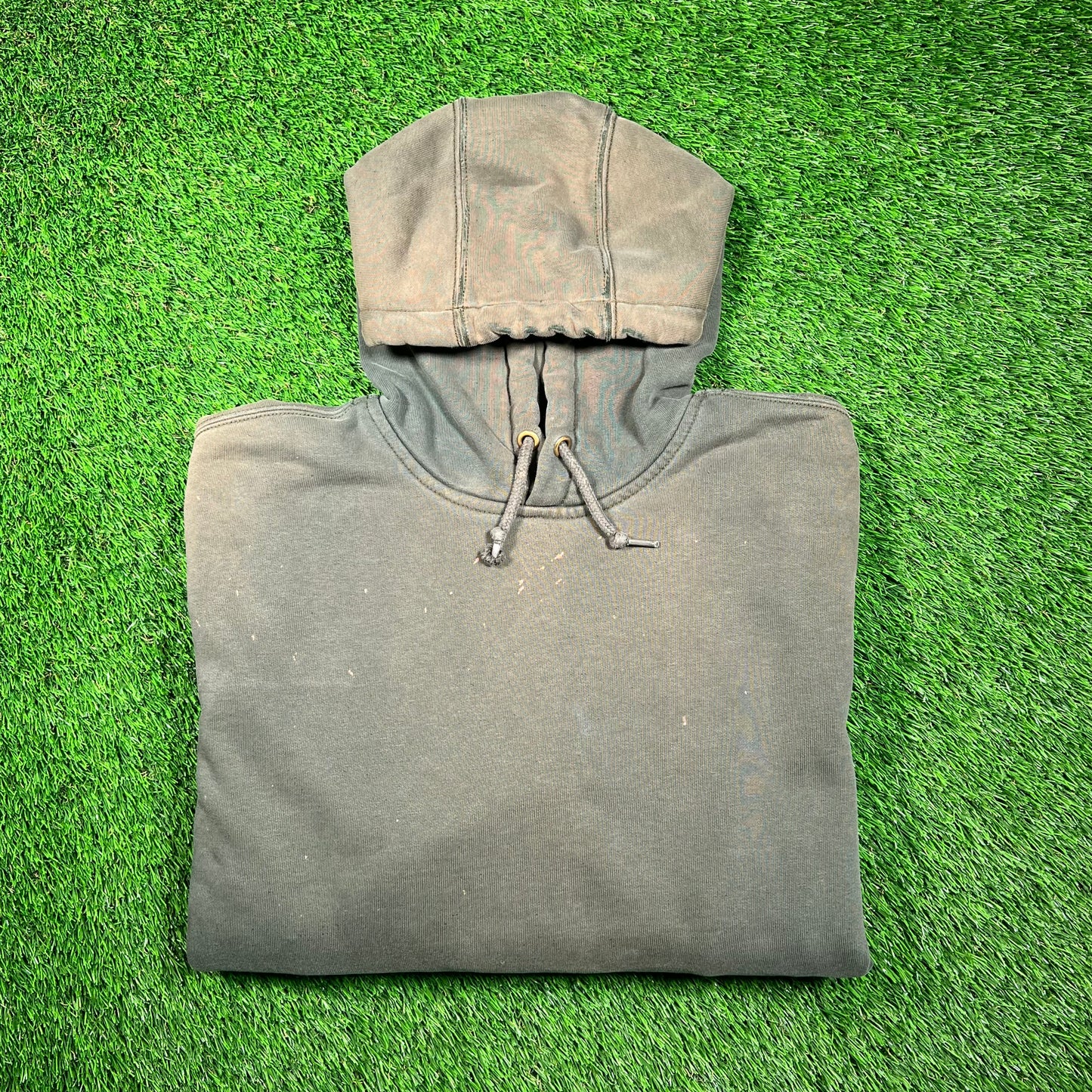 Y2K Carhartt Distressed Green Hoodie Size Large USED