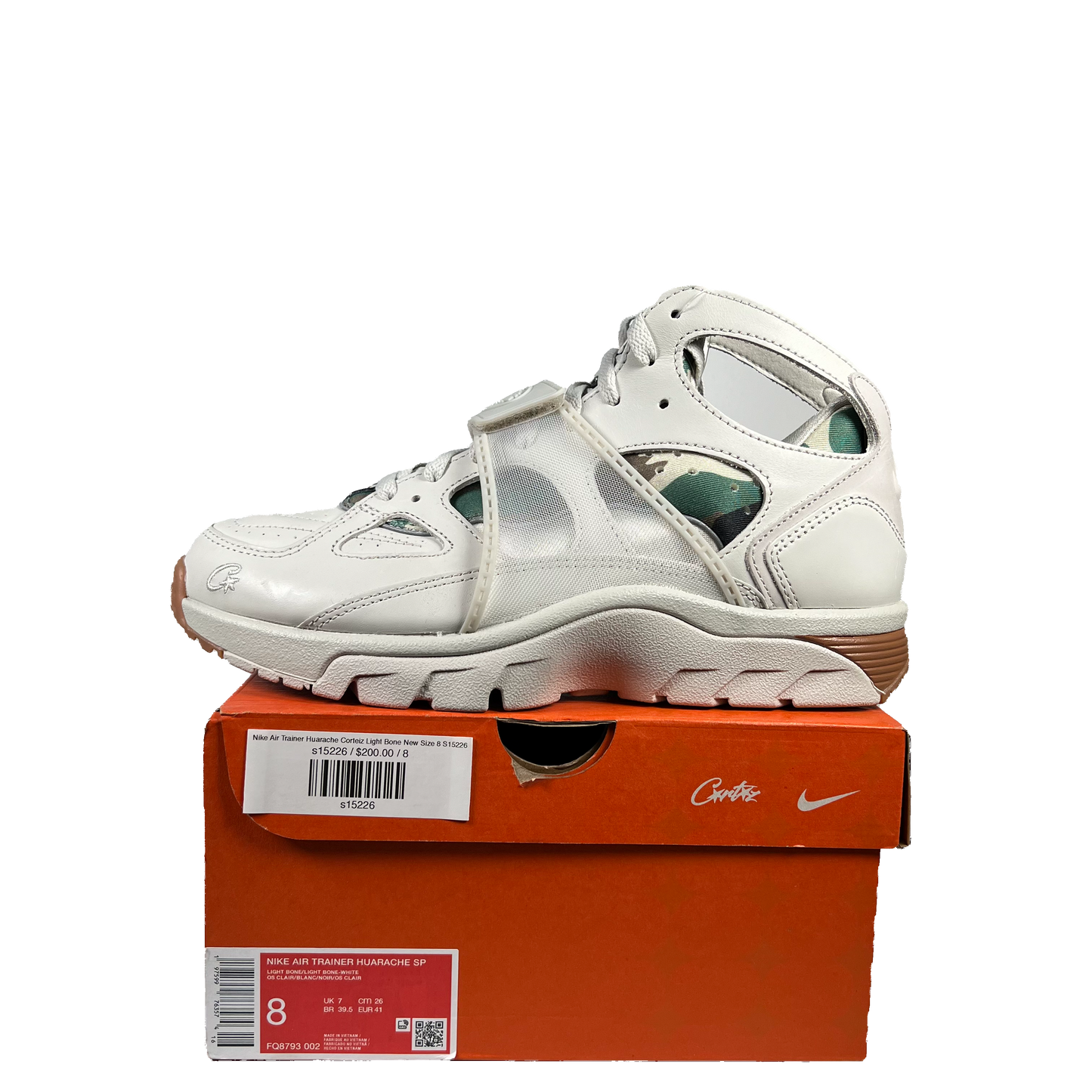 Nike Air Trainer Huarache Corteiz Light Bone New Size 8 S15226