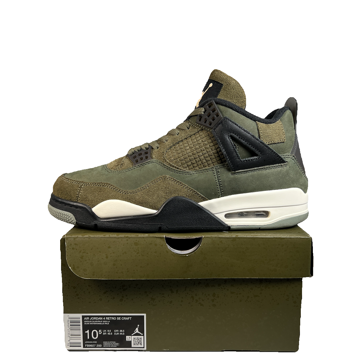 Jordan 4 Craft Medium Olive (2023) Size 10.5 USED s23063