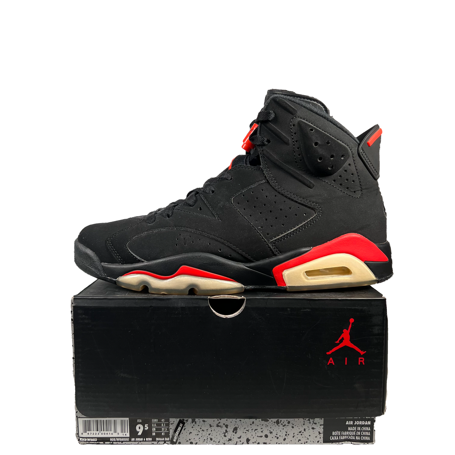 Jordan 6 Black Infrared (2019) Size 9.5 USED s19960