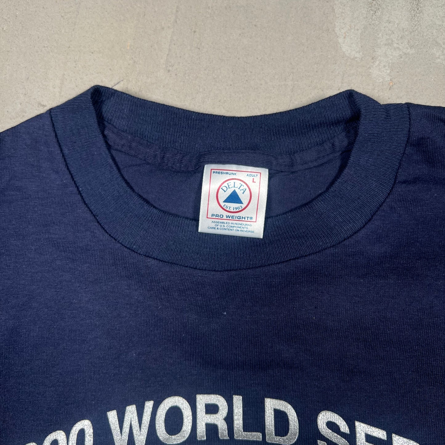 2000 New York Yankees Navy World Series Tee Size Large NEW v19271