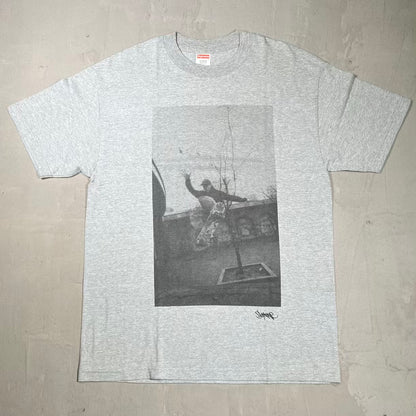 Supreme Justin Pierce Skating Grey Tee (2003) Size Large USED x18544