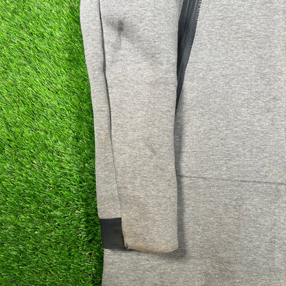 Nike Tech Thick Grey Zip Up Hoodie Size Medium USED v17910