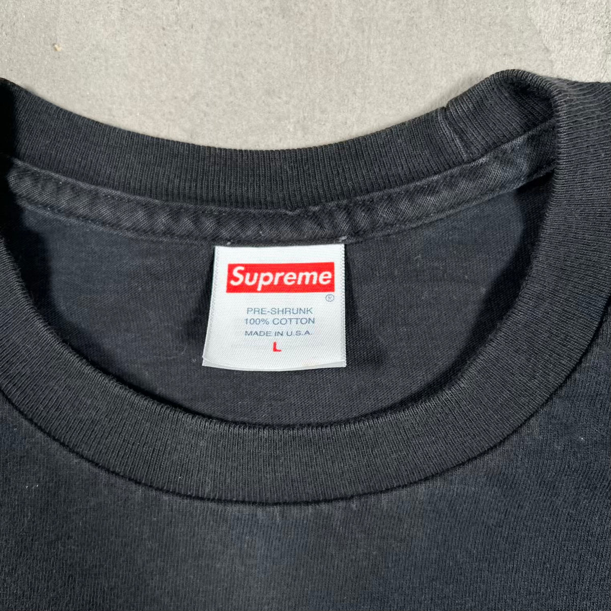 Supreme Motion Logo Blac Tee (2023) Size Large USED x18635
