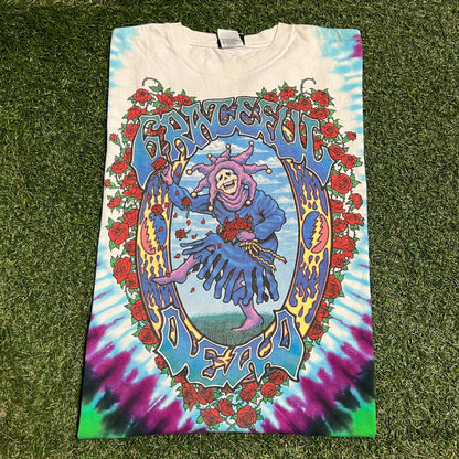 Y2K Grateful Dead 93 Seasons Jestor Tie Dye Tee Size Large USED v16394