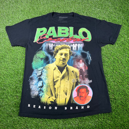 Pablo Escobar Modern Rap Style Rap Tee Size Medium USED v16924