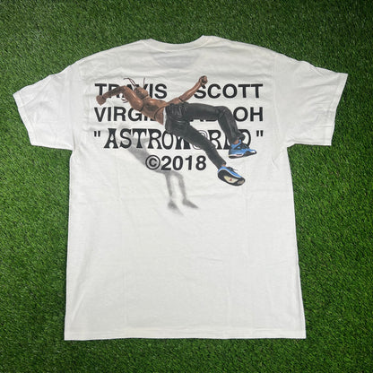 2018 Travis Scott Virgil Abloh Action Figure White Pocket Tee Size Large USED x14588