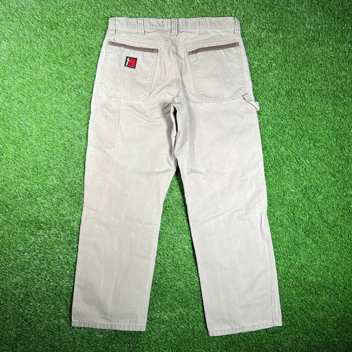 Y2K Wrangler Khaki Workwear Size 34 USED v18186