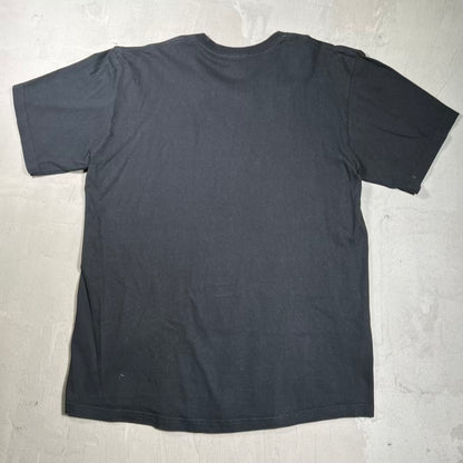 Supreme Classic Logo Black Tee Size Large USED x18497