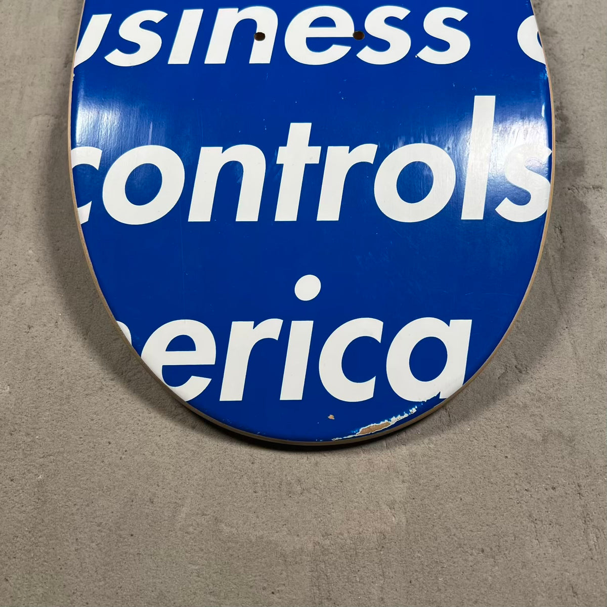 Supreme Illegal Business Blue Skateboard (2018) USED x5838