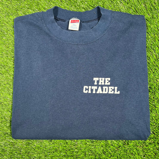 1990's Navy "The Citadel" Tee Size XL USED v17004
