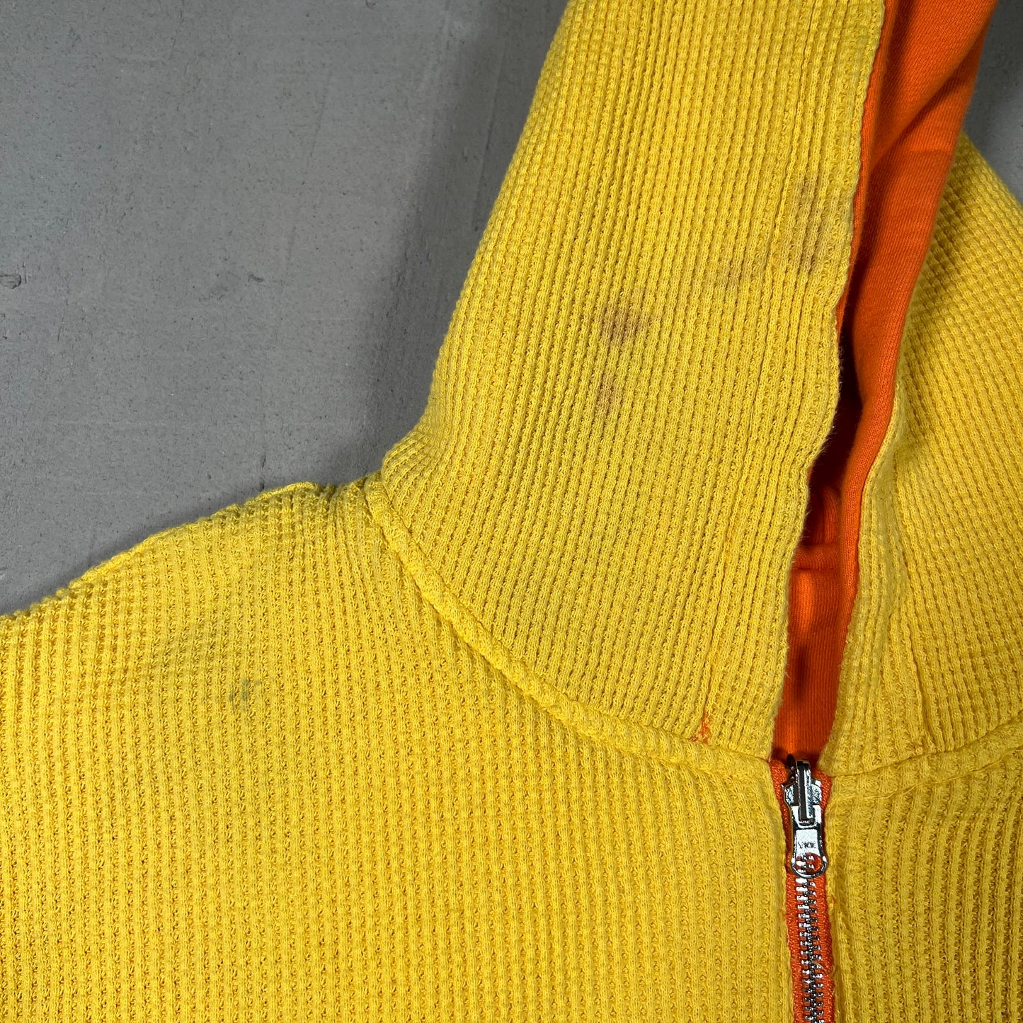 Hidden Season Orange/Yellow Reversible Hoodie Size Small USED x17202