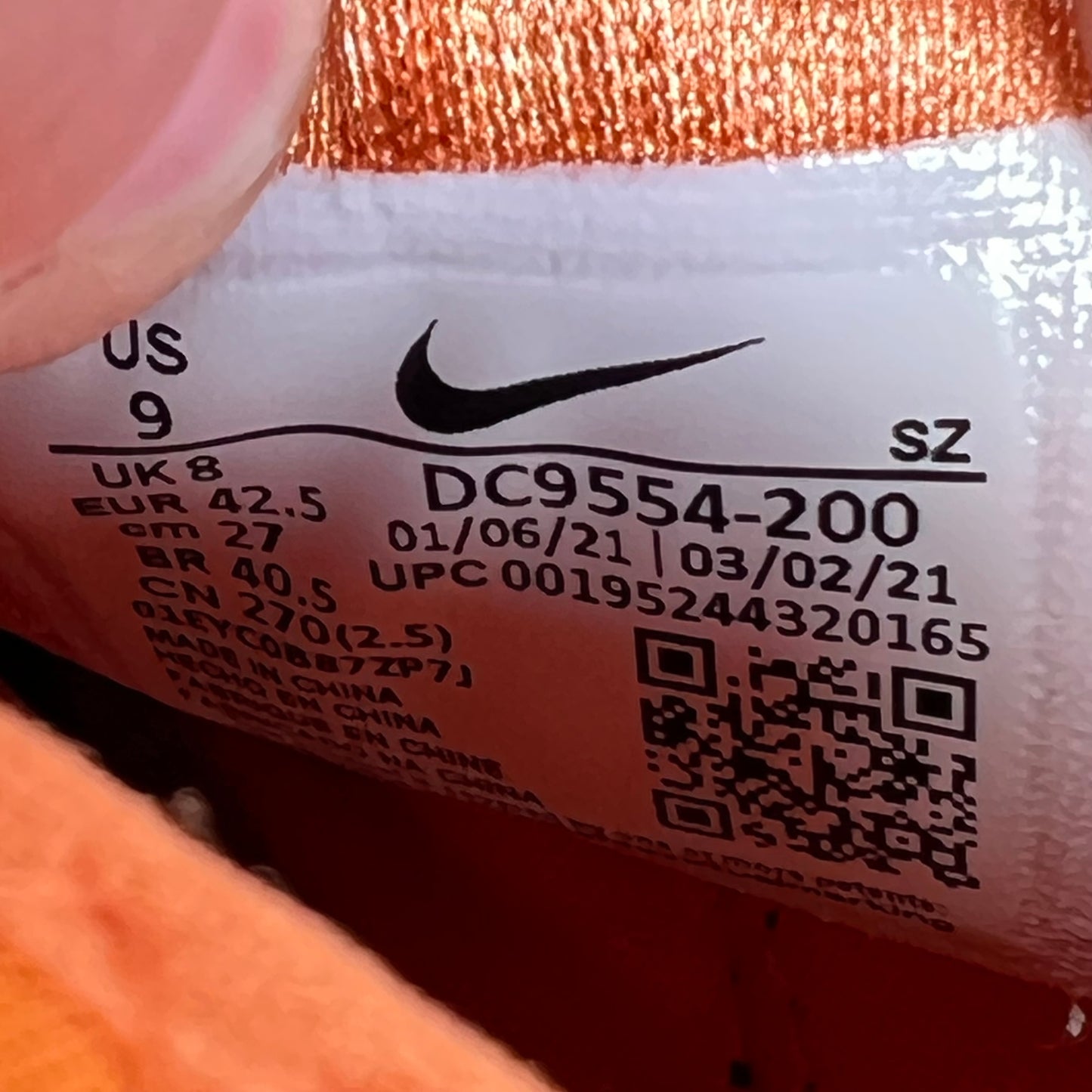 Nike ACG Air Mowabb Rattan Bircg (2021) Size 9 USED s22019