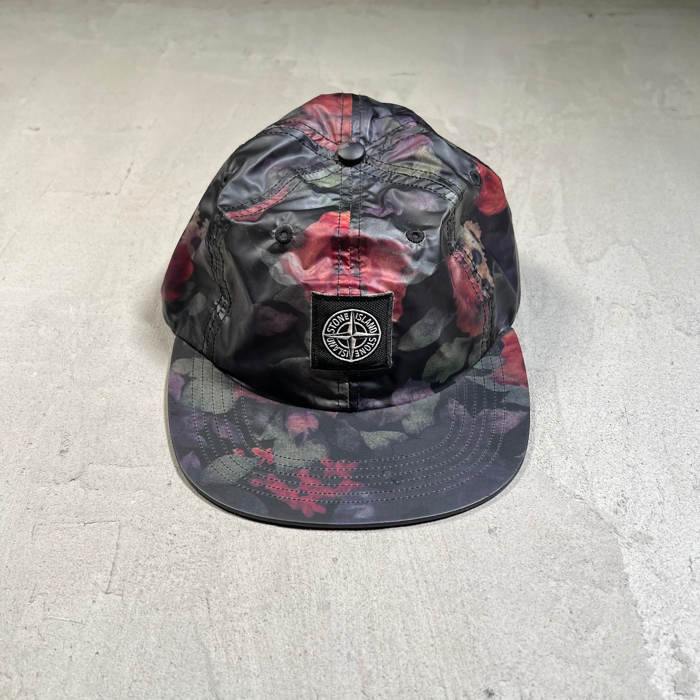 Supreme Stone Island Floral 6 Panel Hat USED x17621