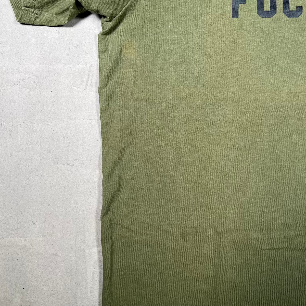 Supreme One Two Fuck You Olive Green Tee (2023) Size Large USED x18752