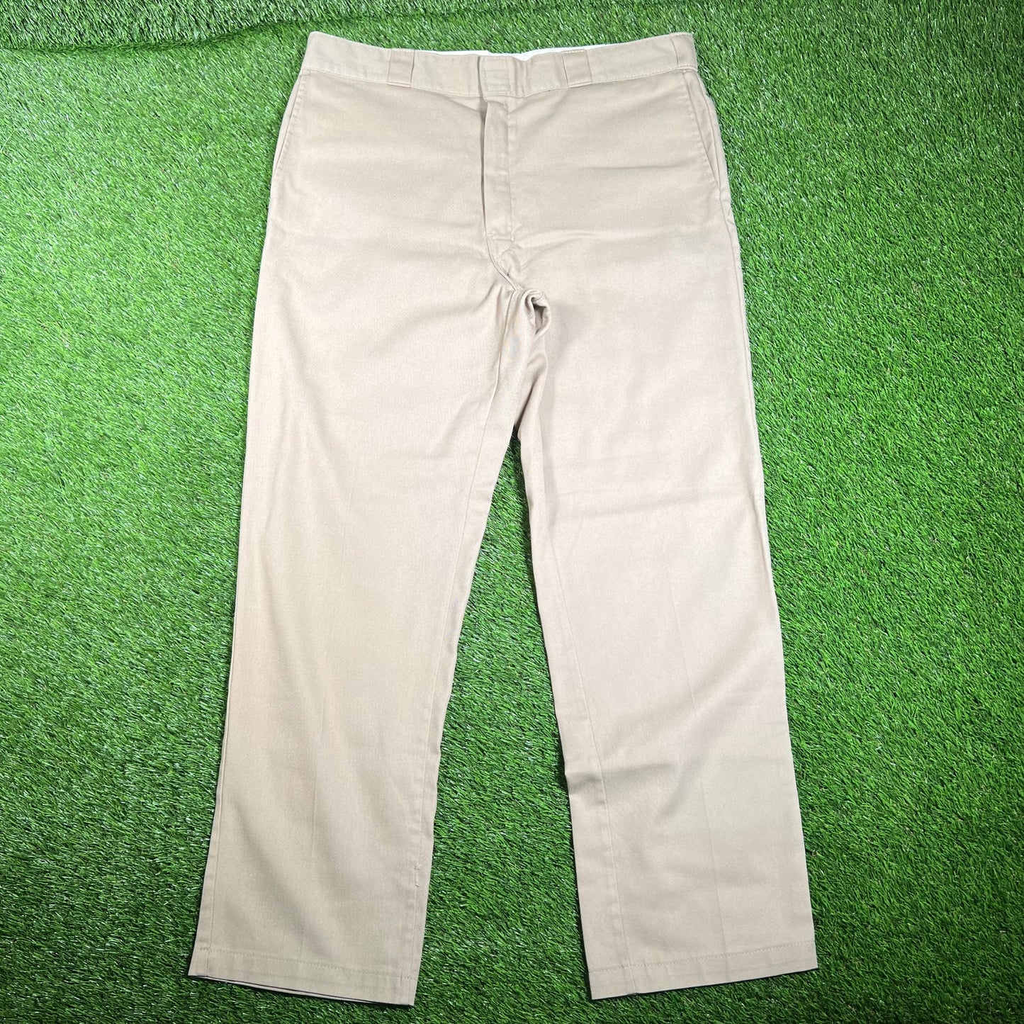 Dickies Straight Leg Tan Pants Size 38x32 USED v18071
