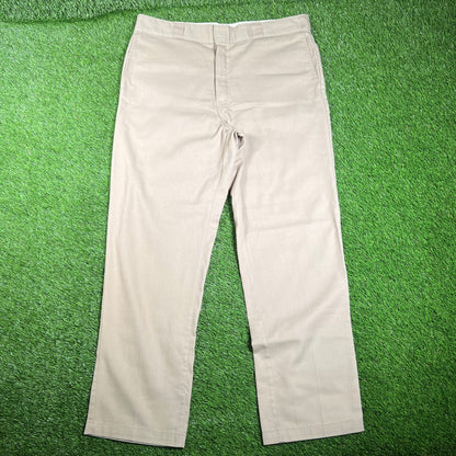 Dickies Straight Leg Tan Pants Size 38x32 USED v18071