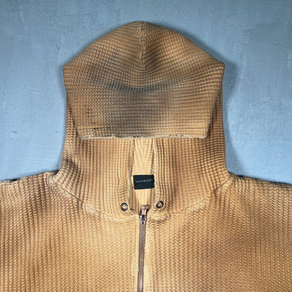 GV Gallery Raspberry Hills Waffle Dyed Heavy Thermal Zip Up Hoodie Size Small NEW x17360