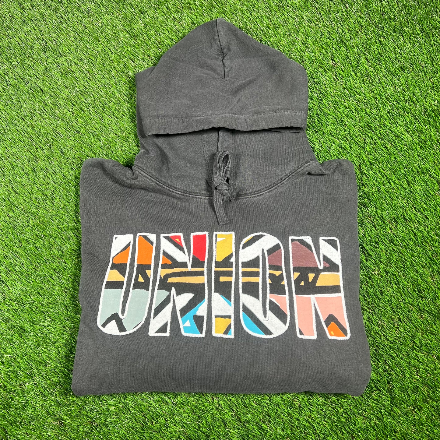 Union LA Hebru Brand Studios Washed Black Hoodie Size XL NEW x14521