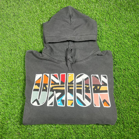 Union LA Hebru Brand Studios Washed Black Hoodie Size XL NEW x14521