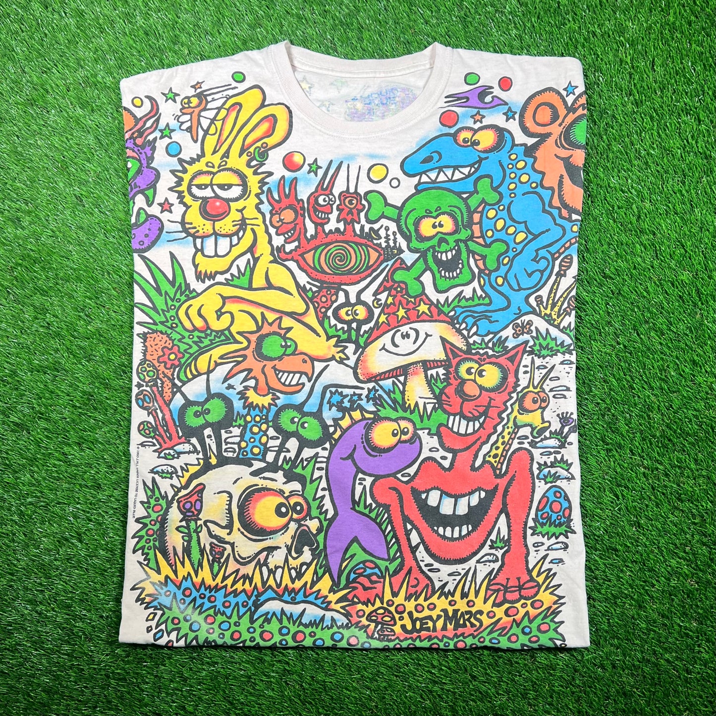Modern Liquid Blue Monster AOP Tee Size XL USED v18715