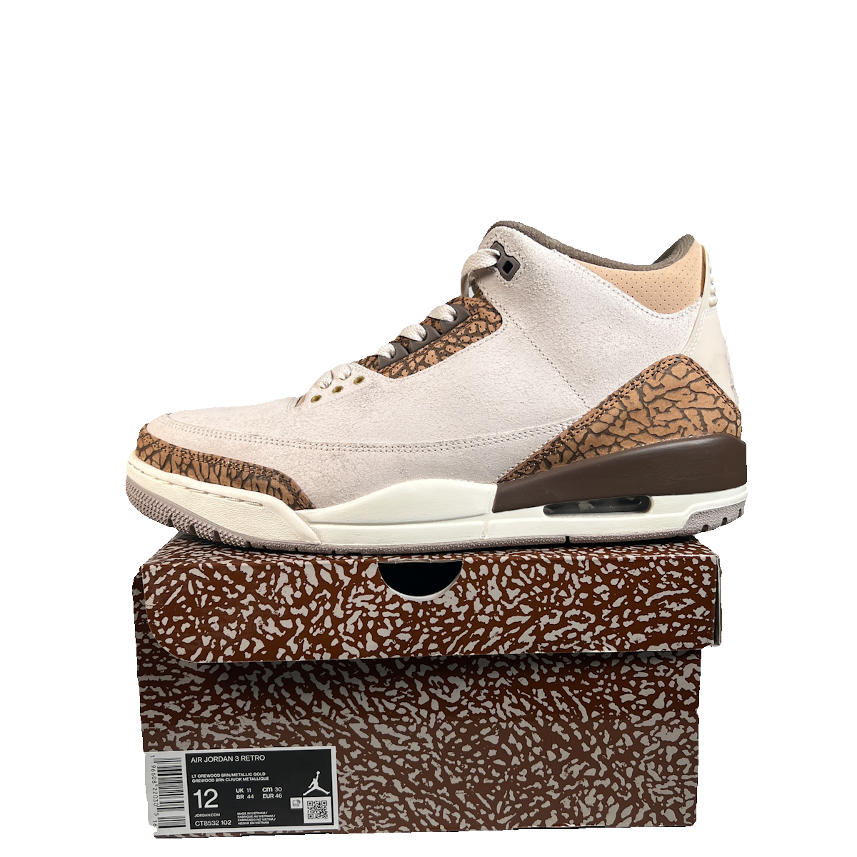 Jordan 3 Palomino (2023) Size 12 USED s22708