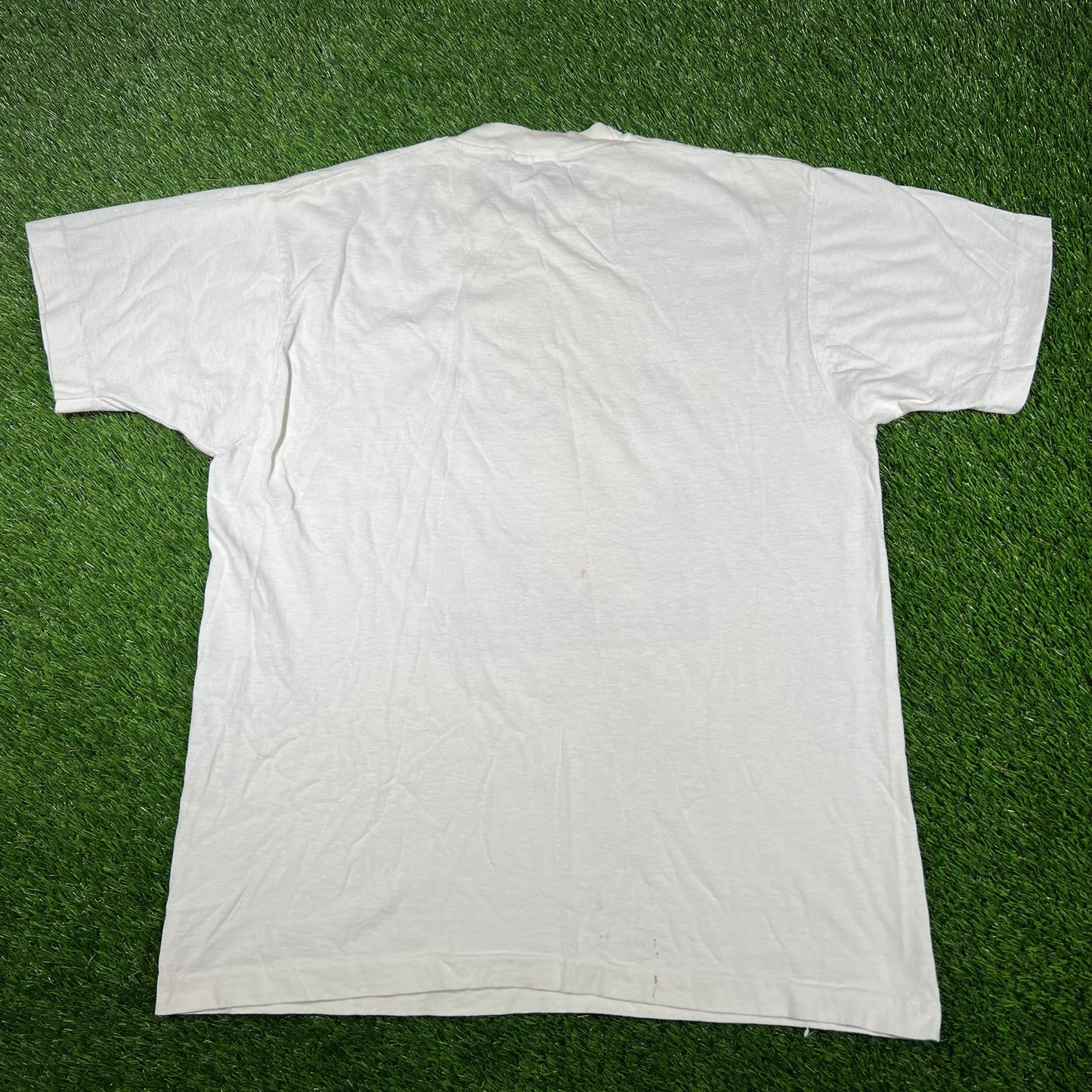 1990s Naked Volleyball White Tee Size XL USED v16934
