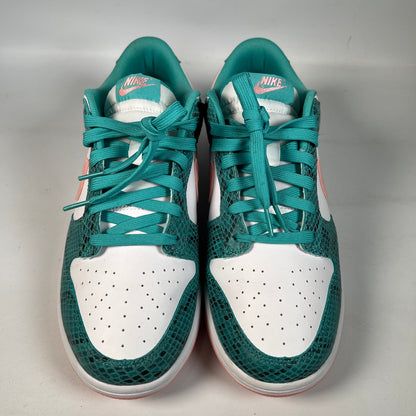 Nike Dunk Low Snakeskin Washed Teal Bleached Coral (2022) Size 10.5 USED s22323