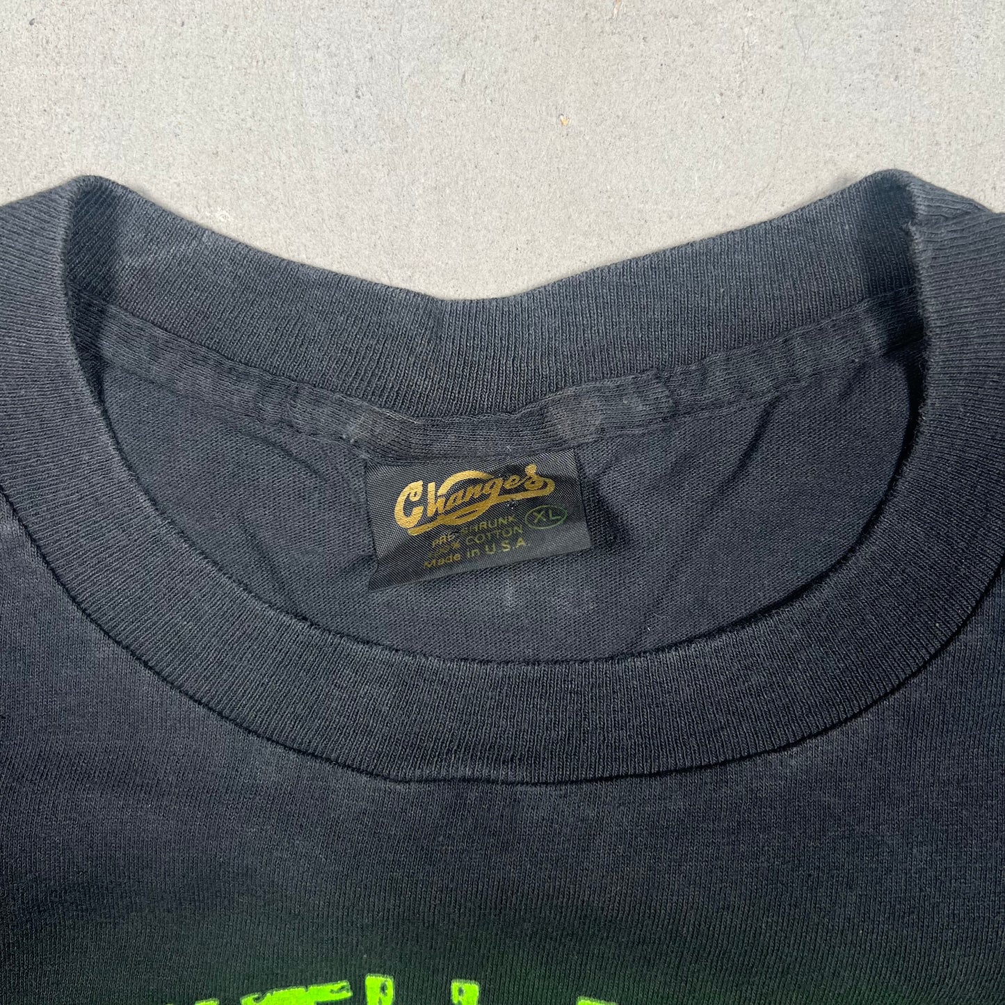 1990 Taz Mess With My Plant Black Tee Size XL USED v18041