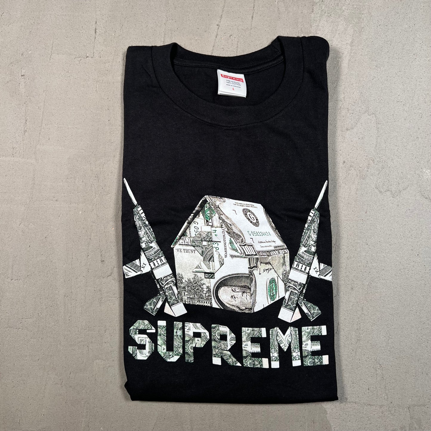 Supreme Origami Black Tee Size Large NEW x17418