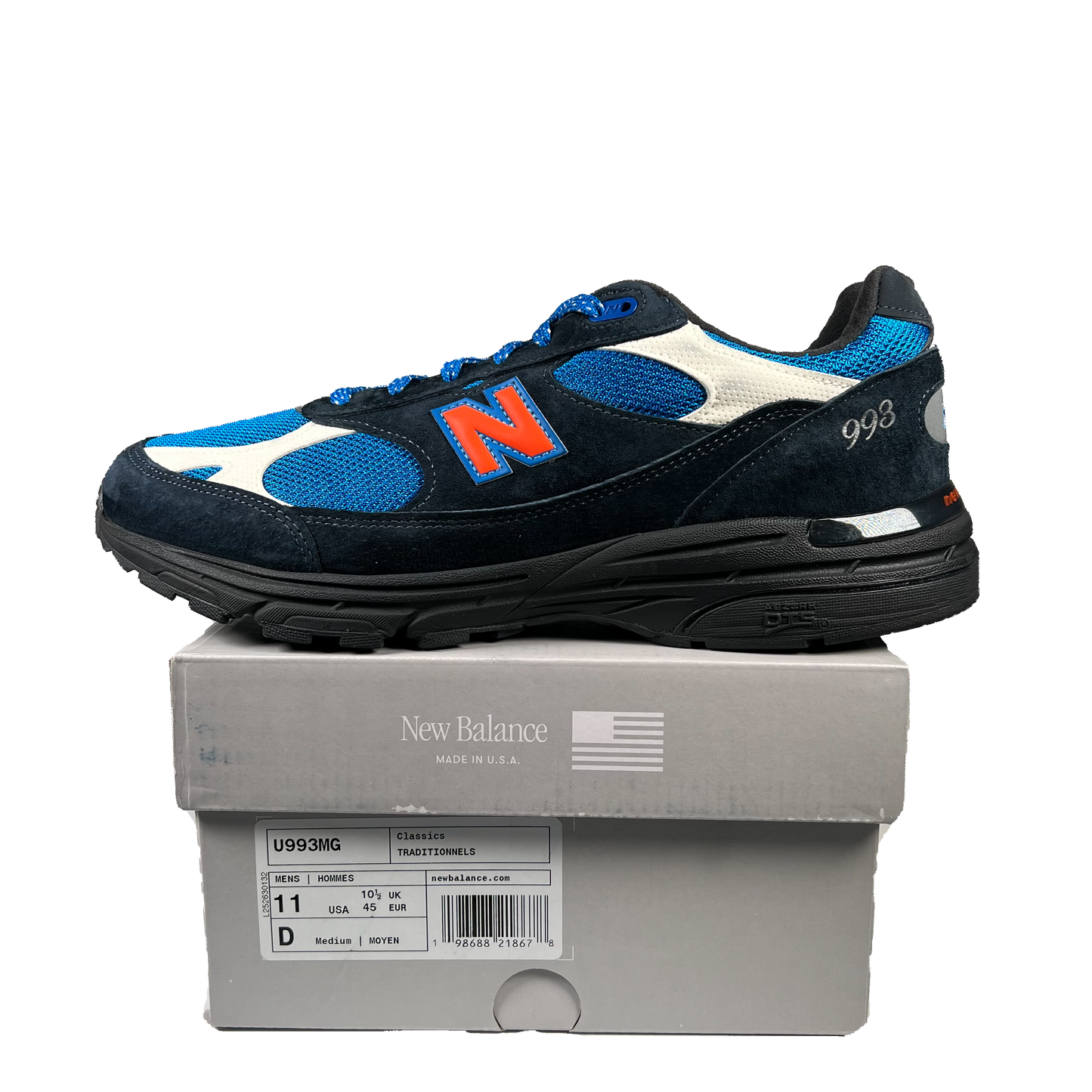 New Balance 993 Kith Madison Square Garden Navy (2025) Size 11 USED s19314