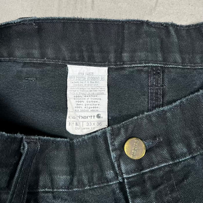 Y2K Carhartt Black Carpenter Pants Size 33x36 USED v20447