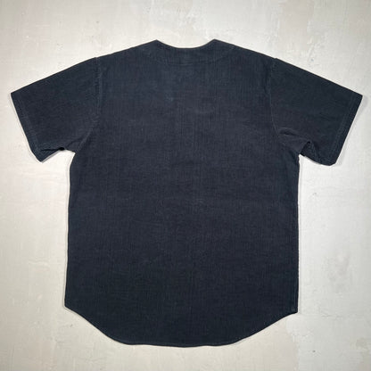 Supreme Coduroy Baseball Jersey Black (2018) Size Large USED x17219