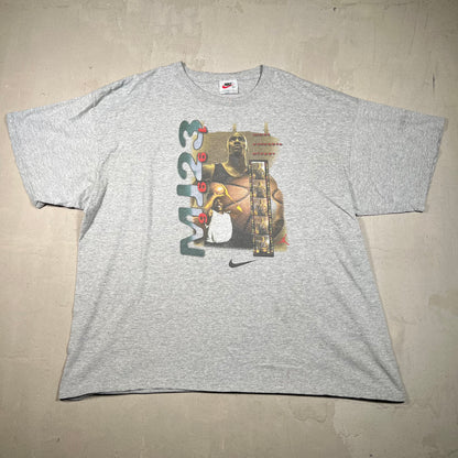 1996 Nike Jordan Film Reel Grey Tee Size XL USED v17279