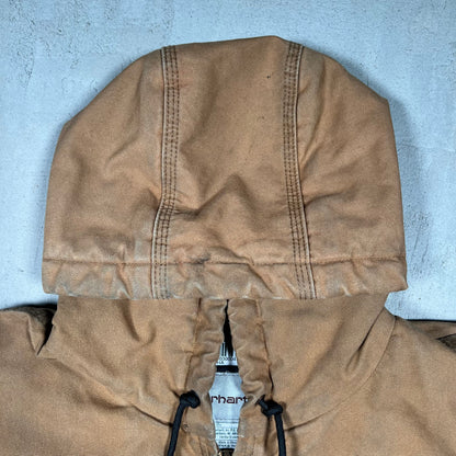 Carhartt Workwear Custom Hand-Drawn Tan Jacket Size Large USED v19295