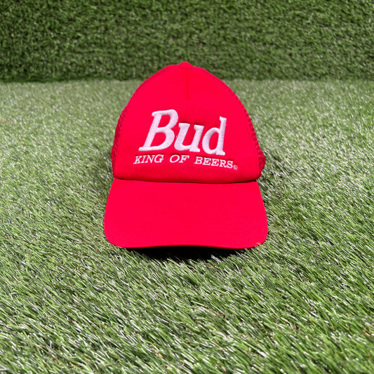 Red Budweiser "King Of Beers" Hat One Size USED v17530
