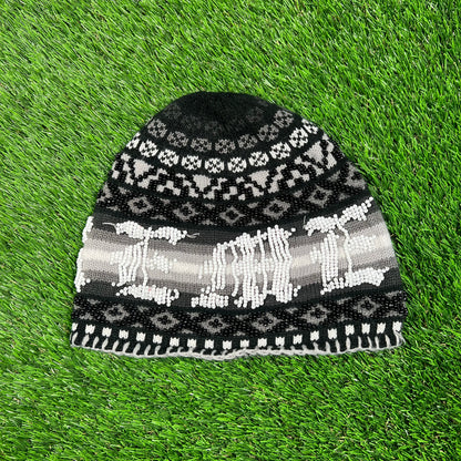 Supreme Black Beaded Beanie (2025) USED x16727